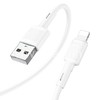 USB кабель для iPhone 5/6/6Plus/7/7Plus 8 pin 1.0м HOCO X83 (белый) 2.4A