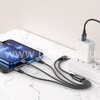 USB кабель 4в1 Lightning*2/micro USB/Type-C 1.0м HOCO X76 текстильный (черный) 2.0A