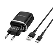 СЗУ Type-C 1 USB выход 18W Quick Charge 3.0 (6V-3.0A/9V-2.0A/12V-1.5A) BOROFONE BA36A (черный) СЗУ Type-C 1 USB выход 18W Quick Charge 3.0 (6V-3.0A/9V-2.0A/12V-1.5A) BOROFONE BA36A (черный)