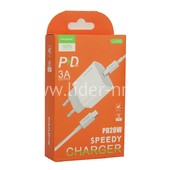 СЗУ Type-C to Lightning 1 выход PD+QC 3.0 20W (5V-3.0A/9V-2A) MAIMI T36 (белый)