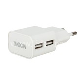 СЗУ UNION с 2 USB выходами (2500 mAh) без упаковки (белый) СЗУ UNION с 2 USB выходами (2500 mAh) без упаковки (белый)
