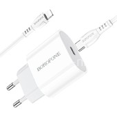 СЗУ с Type-C выходом (PD10.5W/2.1A) Type-C to Lightning BOROFONE BA61A (белый) СЗУ с Type-C выходом (PD10.5W/2.1A) Type-C to Lightning BOROFONE BA61A (белый)