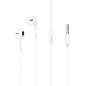 Наушники MP3/MP4 BOROFONE (BM71) микрофон/кнопка ответа вызова (белые)