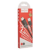 USB кабель Lightning 1.0м HOCO X88 (черный) 2.4A