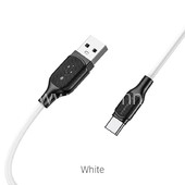 USB кабель для USB Type-C 1.0м BOROFONE BX42 силиконовый (белый) 3.0A