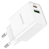 СЗУ Type-C to Lightning 1 USB выход QC3.0+PD 20W (5V-3.0A/9V-2.0A/12V-1.5A) BOROFONE BA69A (белый)