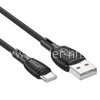 USB кабель для USB Type-C 1.0м BOROFONE BX86 силиконовый (черный) 3.0A