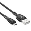 USB кабель micro USB 1.0м BOROFONE BX86 силиконовый (черный) 2.4A