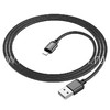 USB кабель Lightning 1.0м BOROFONE BX87 текстильный (черный) 2.4A