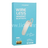 Bluetooth-гарнитура MAIMI беcпроводная (HL22) белая Bluetooth-гарнитура MAIMI беcпроводная (HL22) белая