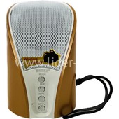 Колонка WS-133 Bluetooth/USB/MicroSD/FM (золото)