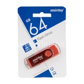 USB Flash  64GB SmartBuy Twist красный 3.0