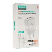 СЗУ Type-C 1 USB выход + Type-C (PD 3.0) (6V-3.0A/9V-2.0A/12V-1.5A) FaizFull FC114 (белый)