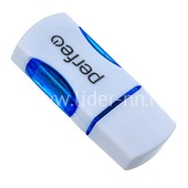 Картридер Perfeo (PF-VI-R024) для Micro SD (синий) Картридер Perfeo (PF-VI-R024) для Micro SD (синий)