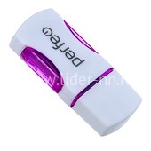 Картридер Perfeo (PF-VI-R024) для Micro SD (фиолетовый) Картридер Perfeo (PF-VI-R024) для Micro SD (фиолетовый)
