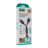 USB кабель Lightning 1.0м FaizFull FR168 (черный) 5A