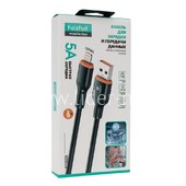 USB кабель Lightning 1.0м FaizFull FR48 (черный) 5.0A