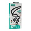 Кабель Type-C to Type-C 1.0м FaizFull FR104 (черный) 60W нейлоновая оплетка