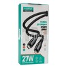 Кабель Type-C (PD) to Lightning 8-pin 1.0м FaizFull FR106 (черный) 27W нейлоновая оплетка