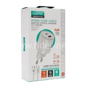 СЗУ Type-C 1 USB выход + Type-C (PD 3.0) выход 70W FaizFull FC150 (GAN-транзисторное ЗУ) белый