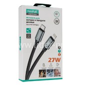 Кабель Type-C (PD) to Lightning 1.0м FaizFull FR26 (черный) 27W