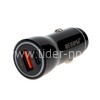 Автомобильное ЗУ 1 USB выход+1 PD (18W) Regrsi CAR-E18 (черный) в коробке
