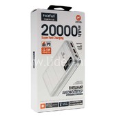 Портативное ЗУ (Power Bank) 20000mAh FaizFULL FL42 2 USB/Micro USB/Type-C/дисплей (белый)
