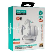 Bluetooth-гарнитура беcпроводная (FaizFULL) FAIZ 96 + шумоподавление белая