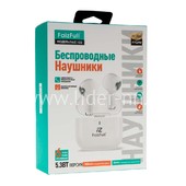 Bluetooth-гарнитура беcпроводная (FaizFULL) FAIZ 102 + шумоподавление белая