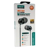 Наушники MP3/MP4 FaizFULL (FN74) микрофон/кнопка ответа вызова (черные)