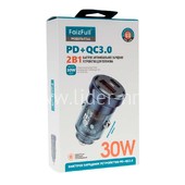 АЗУ FaizFull 2 USB выхода PD+QC3.0 30W синий (в коробке)