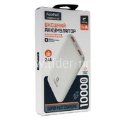 Портативное ЗУ (Power Bank) 10000mAh FaizFULL FL136 2 USB//Type-C (белый)