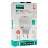 СЗУ Type-C to Lightning 1 выход PD 25W (5V-3.0A/9V-2.77A/12V-.2.08A) FaizFull FC178 (белый)