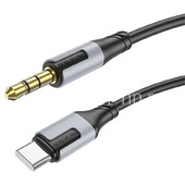 Кабель 3.5 Jack (M) - Type-C 1.0м BOROFONE BL19 (черный) Кабель 3.5 Jack (M) - Type-C 1.0м BOROFONE BL19 (черный)