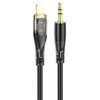 Кабель 3.5 Jack (M)-Lightning 1м HOCO UPA25 (черный)