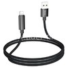 USB кабель Lightning 1.2м HOCO U125 дисплей (черный)