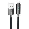 USB кабель Lightning 1.2м HOCO U125 дисплей (черный)