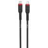 USB кабель для USB Type-C to IP 2.0м HOCO X59 текстильный (черный) 3.0A