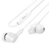 Наушники MP3/MP4 HOCO (M102) микрофон/кнопка ответа вызова (белые)