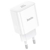 СЗУ 1 PD выход 30W Quick Charge 3.0 (5V-3.0A/9V-3.0A/12V-2.5A) HOCO C76A Pro (белый)