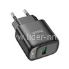 СЗУ 1 USB выход 18W Quick Charge 3.0 (5V-3.0A/9V-2.0A/12V-1.5A) HOCO C140A (черный)