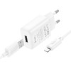СЗУ Lightning 1 USB выход 12W (2400mAh/5V) HOCO C134A (белый)