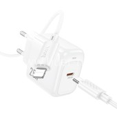 СЗУ Lightning 1 PD 3.0 выход 25W (5V-2.4A/9V-2.77A/12V-2.08A) HOCO CS53A  (белый) СЗУ Lightning 1 PD 3.0 выход 25W (5V-2.4A/9V-2.77A/12V-2.08A) HOCO CS53A  (белый)