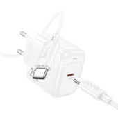 СЗУ Type-C 1 PD 3.0 выход 25W (5V-2.4A/9V-2.77A/12V-2.08A) HOCO CS53A  (белый) СЗУ Type-C 1 PD 3.0 выход 25W (5V-2.4A/9V-2.77A/12V-2.08A) HOCO CS53A  (белый)
