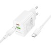 СЗУ Type-C 1 USB выход+1 PD выход 30W (5V-3.0A/9V-3.0A/12V-2.5A) BOROFONE BN29 (белый)