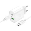 СЗУ Type-C 1 USB выход QC 3.0+PD выход 20W (5V-3.0A/9V-2.22A/12V-1.67A) HOCO C80A Plus (белый)