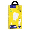 СЗУ Type-C 1 USB выход QC 3.0+PD выход 20W (5V-3.0A/9V-2.22A/12V-1.67A) HOCO C80A Plus (белый)