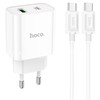 СЗУ Type-C 1 USB выход QC 3.0+PD выход 20W (5V-3.0A/9V-2.22A/12V-1.67A) HOCO C80A Plus (белый)