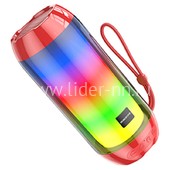 Колонка BOROFONE (BR25) Bluetooth/USB/MicroSD/FM/TWS/LED подсветка (красная)