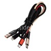 USB кабель 3 в 1 micro USB/Lightning/Type-C (D02E) в коробке 1.0м (черный)